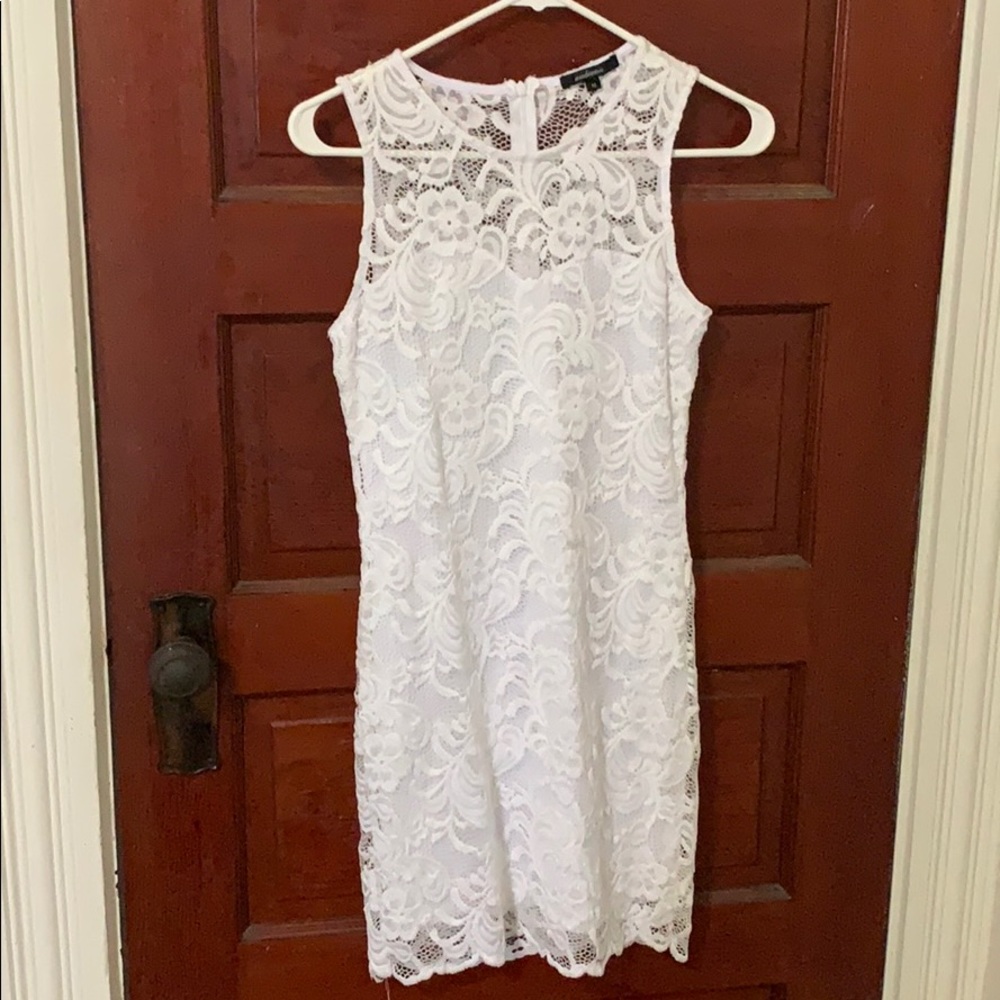 white lace dress